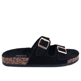 BM Byrd Pantofole in sughero nero