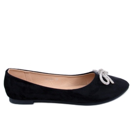 Batten Ballerine con punta a mandorla nera nero