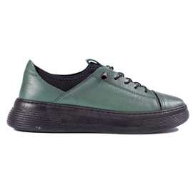 Scarpe da donna in pelle verde T.Sokolski