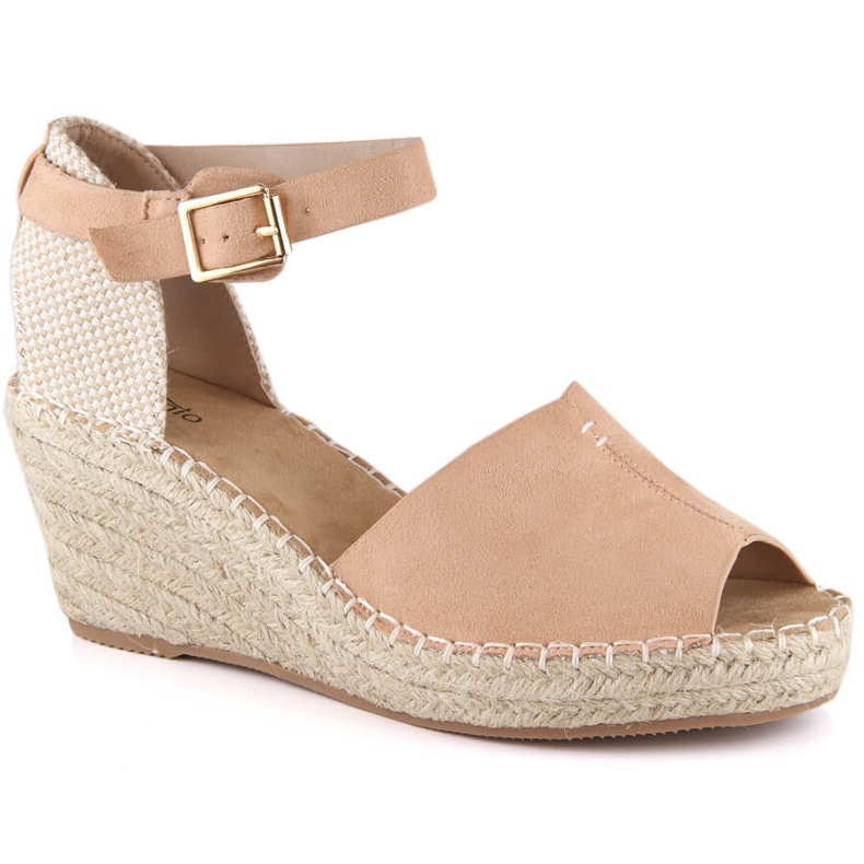 Espadrillas da donna eVento 4576 sandali con zeppa beige