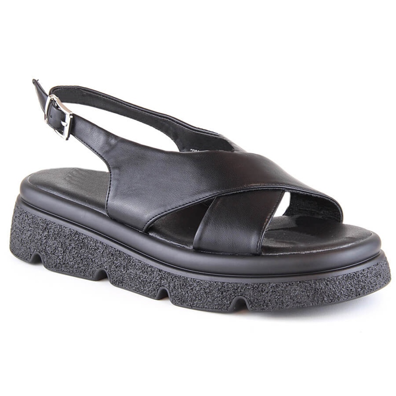 Sandali neri con plateau da donna Jezzi 5473 nero