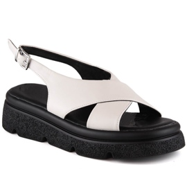 Sandali da donna beige con plateau Jezzi 5473