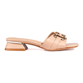 Eleganti pantofole Shelovet beige da donna