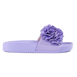 Infradito viola sulla piattaforma Shelovet