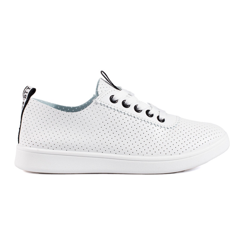 Sneakers da donna Shelovet bianco traforato nero