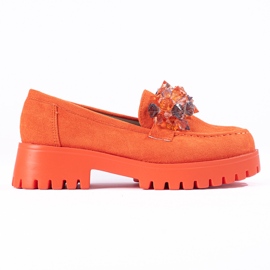 Goodin Mocassini con plateau arancioni di Shelovet arancia