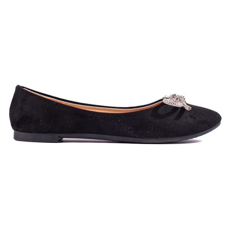 Classiche ballerine nere da donna con fiocco Shelovet nero