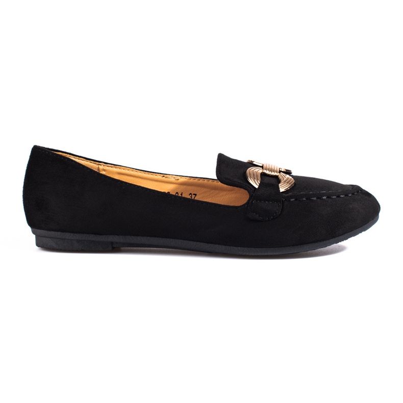 Comodi mocassini Shelovet in camoscio da donna nero