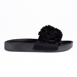 Ciabatte nere con plateau Shelovet nero