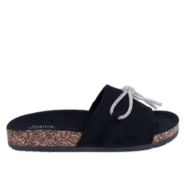 BM Ciabatte in sughero con strass Dietz Black nero