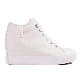 Sneakers bianche da donna con zeppa Big Star nascosta LL274035 bianca