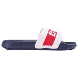 Pantofole da uomo leggere Big Star LL174455 blu navy bianca