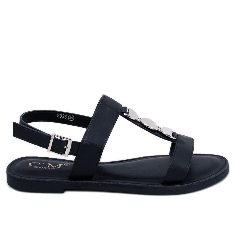 BM Sandali da donna Cheek Black metallizzato nero