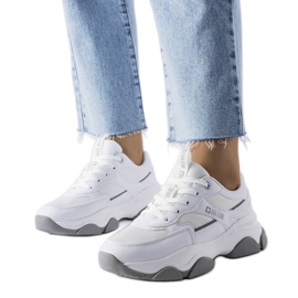 Sneakers Big Star bianche e grigie JJ274579 bianco