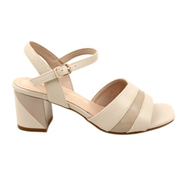 Eleganti sandali sul palo Sergio Leone SK897 Beige