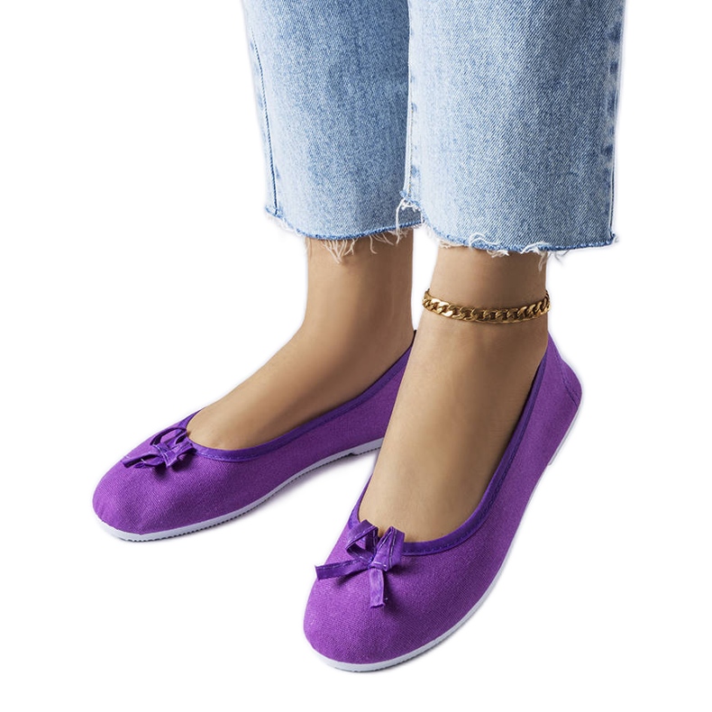 Ballerine in tessuto viola di Gendron