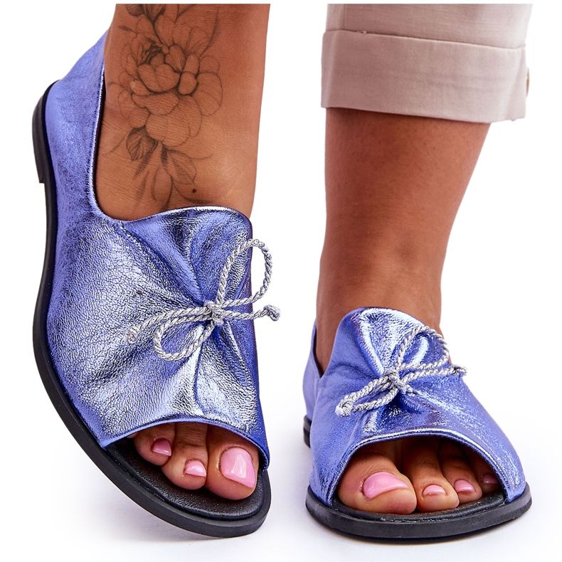 Ballerine Donna in Pelle Nicole 2660/066 Blu