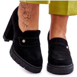 Vinceza Elegante Scarpe Tacco Alto in Pelle Scamosciata Nero Mintore