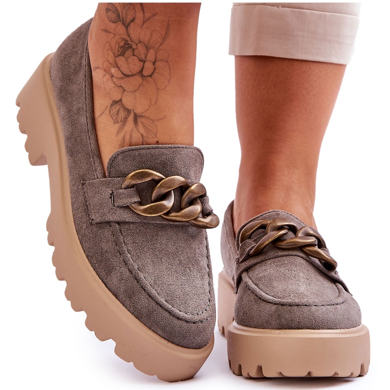 Mocassini Donna Scamosciati S.Barski HX52-222 Grigi grigio
