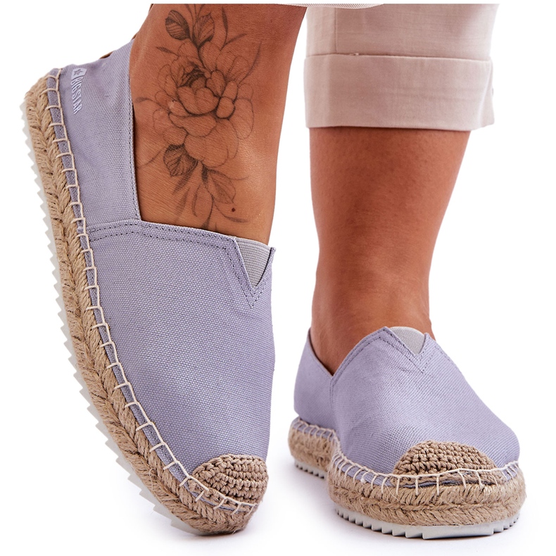 Espadrillas con suola intrecciata Big Star HH274497 Azzurro blu