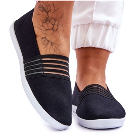 S.Barski Sneakers Slip-On in tessuto da donna Lilis nere nero