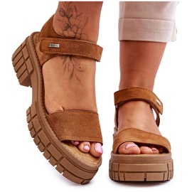 Sandali scamosciati da donna Big Star LL276032 Cammello marrone