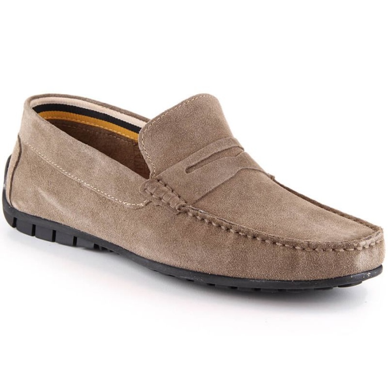 Mocassini in pelle con scarpe Filippo M MP921 PAW442B in camoscio beige