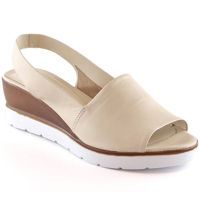 Sandali con zeppa beige da donna Potocki AD77007