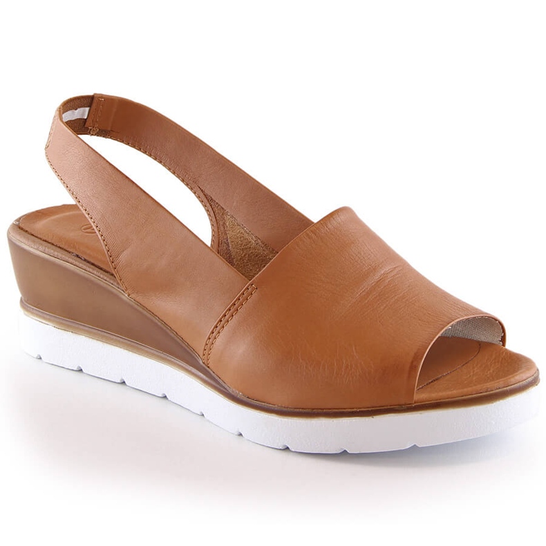 Sandali marroni con zeppa da donna Potocki AD77007 marrone