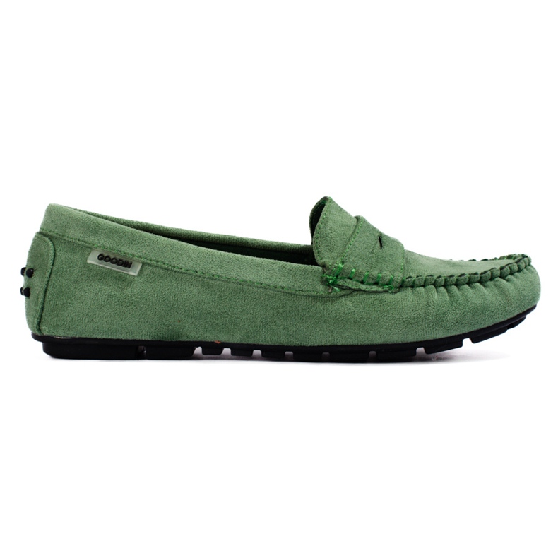 Mocassini da donna in camoscio verde Shelovet