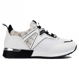 Scarpe sportive da donna bianche nere Shelovet bianco
