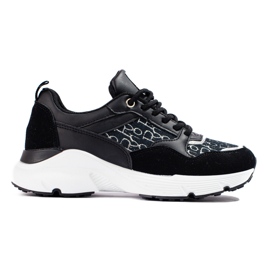 Sneakers nere Shelovet da donna con suola spessa nero