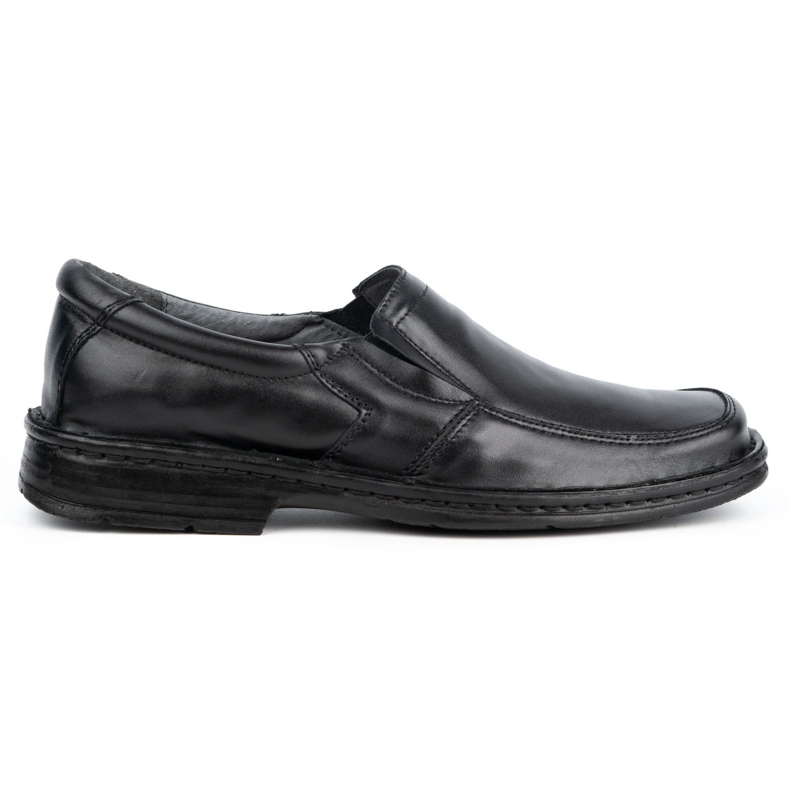 WASAK Mocassini slip-on da uomo in pelle 0114W, neri nero