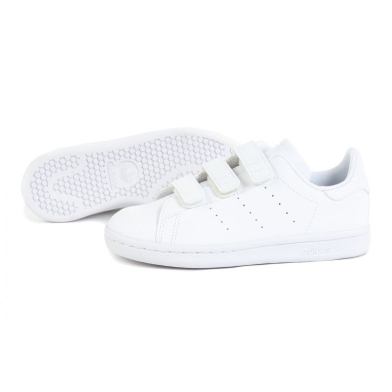 Scarpe sportive Adidas Stan Smith FX7535 bianche con velcro bianca