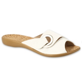 Ciabatte da donna Befado con plantare in sughero 265D028 bianco