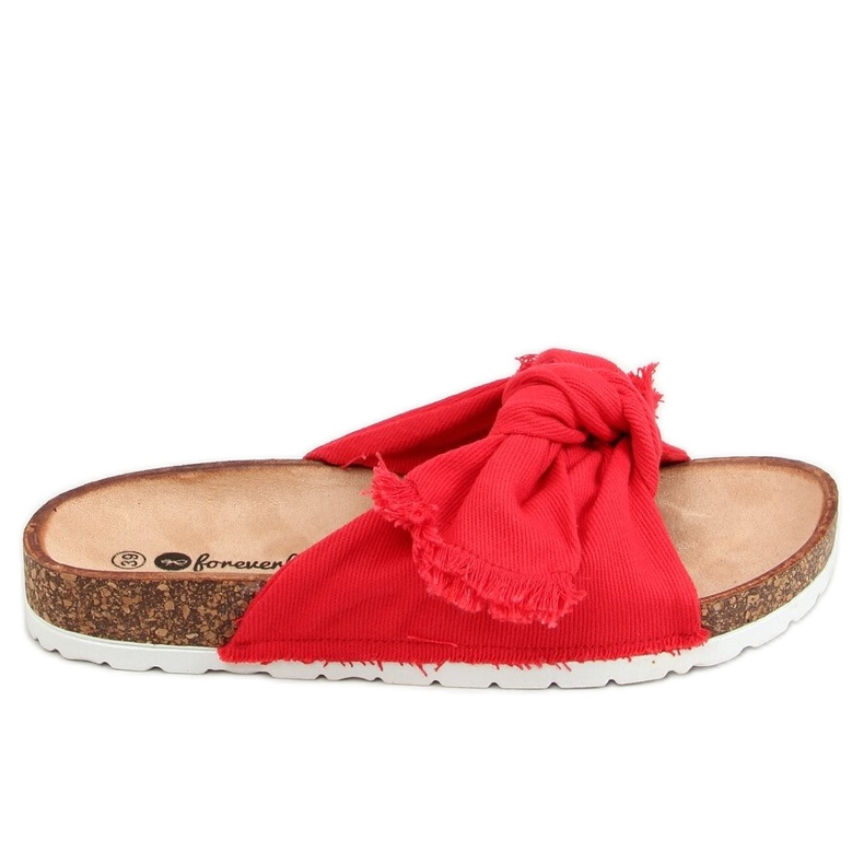 Ciabatte in sughero di cotone rosso Hawn