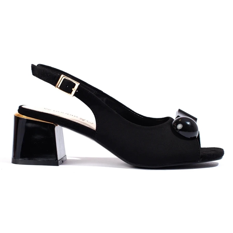 Sandali in pelle scamosciata nera nero