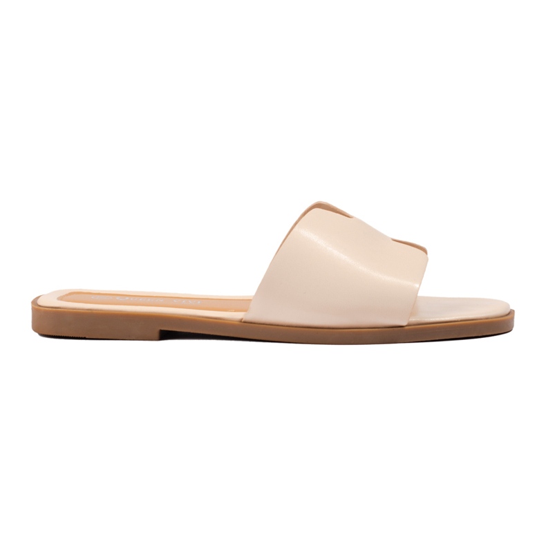Pantofole classiche beige realizzate in ecopelle Shelovet