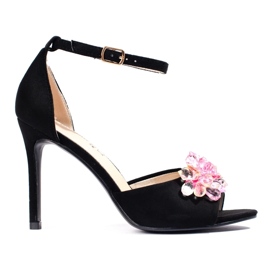 Sandali neri con tacco alto di Shelovet nero