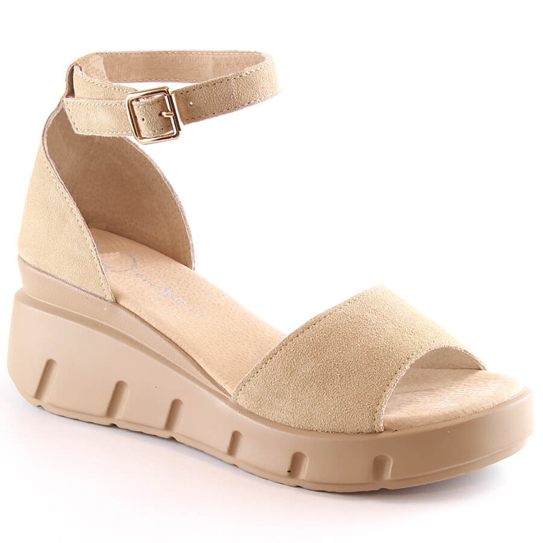 Sandali in pelle scamosciata beige da donna Filippo DS4455