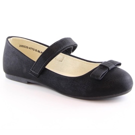 Ballerine per bambina con velcro nere eVento 4772 nero