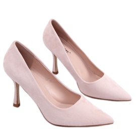 Stiletti da donna Giorgia Beige in camoscio