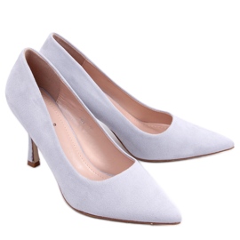 Stiletto Giorgia Grey da donna in camoscio grigio