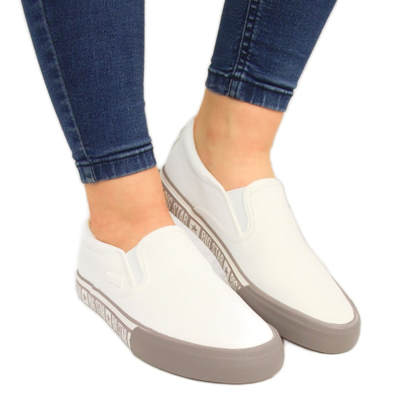Sneakers in tessuto slip on bianco Big Star HH274007 bianca