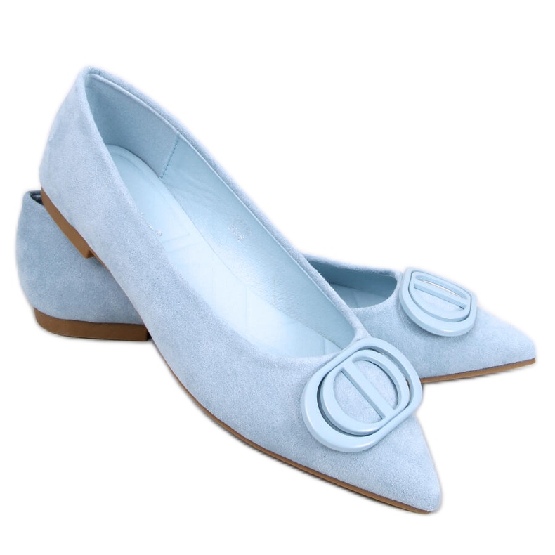 Arte Ballerine blu con punta a mandorla