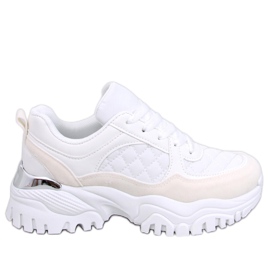 Ortega Sneakers bianche con zeppa bianco