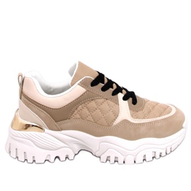 Sneakers con zeppa Ortega Khaki beige
