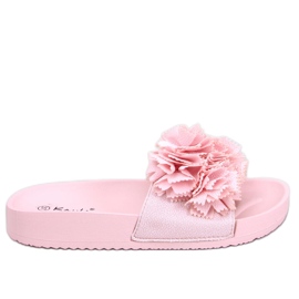 BM Pantofole da donna con fiori Traille Pink rosa