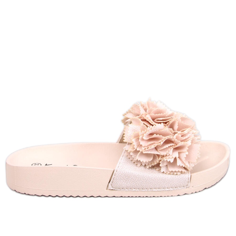 BM Pantofole floreali Traille Beige da donna