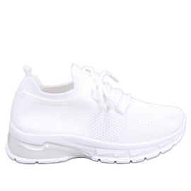 BM Caruso Scarpe sportive a calzino bianche bianco